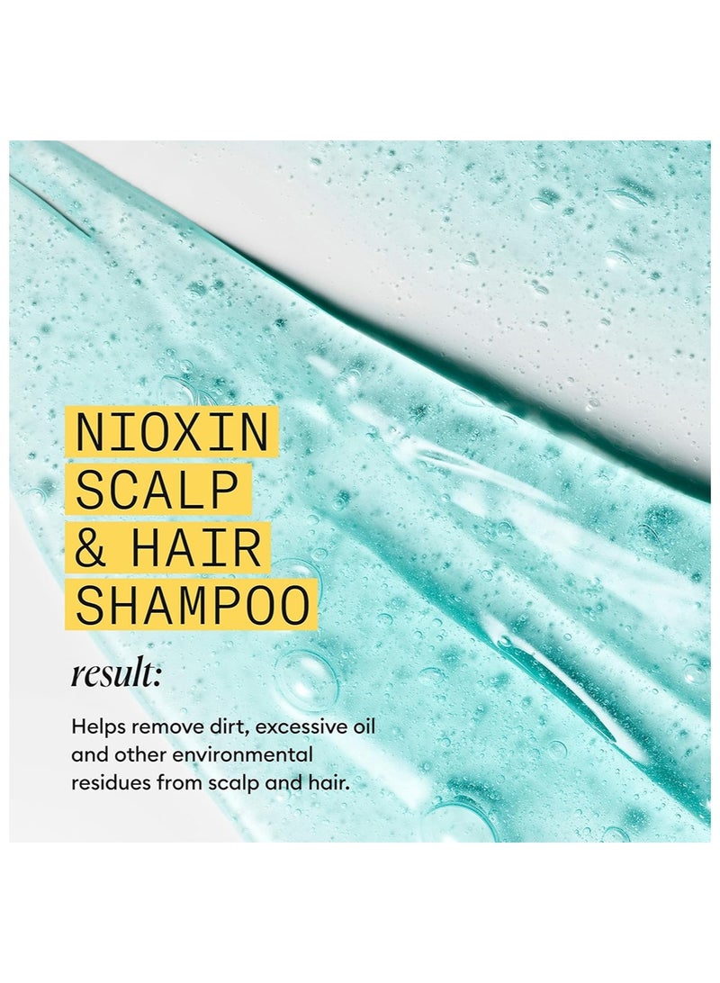 Nioxin Scalp + Hair Thickening System 1 Shampoo 300ml, 10.1 fl oz , For Natural or Untreated Hair with Light Thinning,  with Niacinamide and Biotin - Image 5